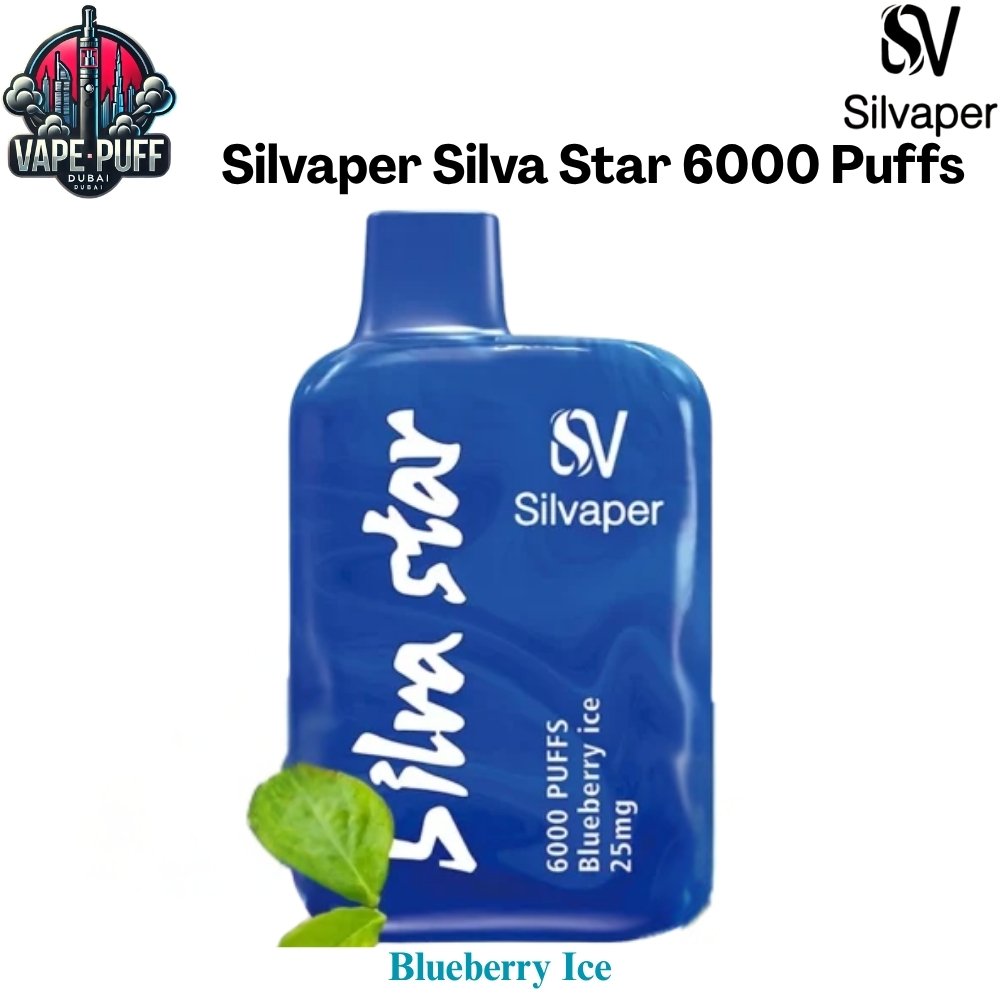 Silvaper Silva Star 6000 Puffs 25MG Blueberry Ice Disposable Vape in Dubai UAE