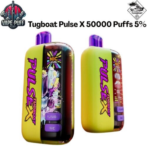 Tugboat Pulse X 50000 Puffs 50MG All Flavors Disposable Vape in Dubai UAE
