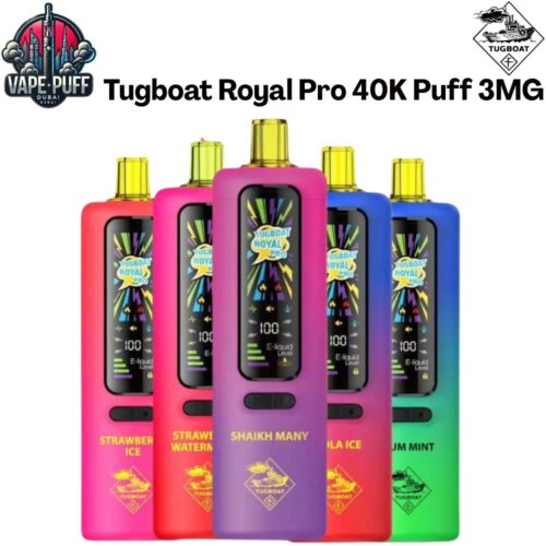 Tugboat Royal Pro 40000 Puffs 3MG All Flavors Disposable Vape in Dubai UAE