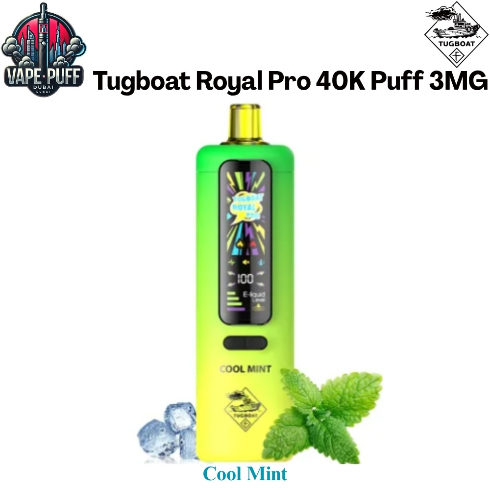 Tugboat Royal Pro 40000 Puffs 3MG Cool Mint Disposable Vape in Dubai UAE Tugboat Royal Pro 40000 Puffs 3MG Cool Mint Disposable Vape in Dubai UAE