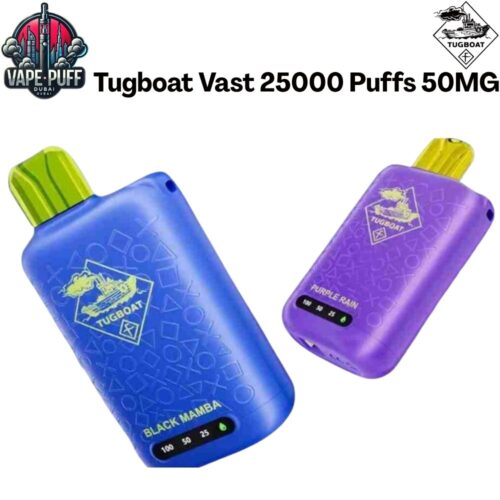 Tugboat Vast 25000 Puffs 50MG All Flavors Disposable Vape in Dubai UAE
