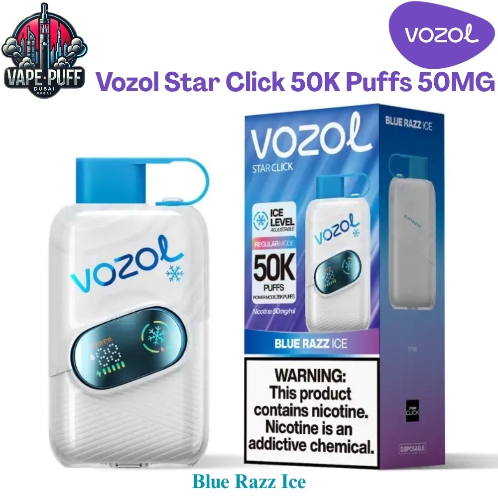Vozol Star Click 50000 Puffs 50MG Blue Razz Ice Disposable Vape in Dubai UAE Vozol Star Click 50000 Puffs 50MG Blue Razz Ice Disposable Vape in Dubai UAE