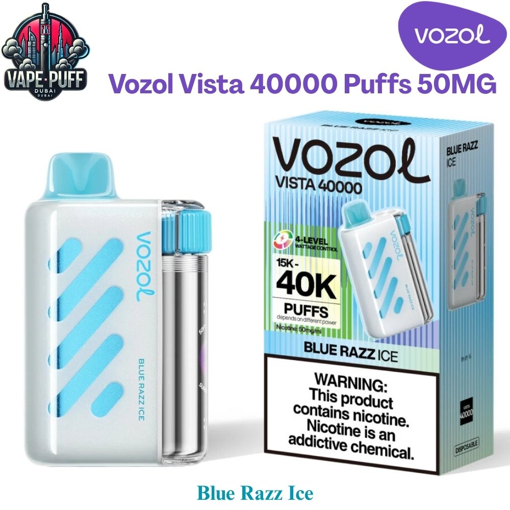 Vozol Vista 40000 Puffs 50MG Blue Razz Ice Disposable Vape in Dubai UAE