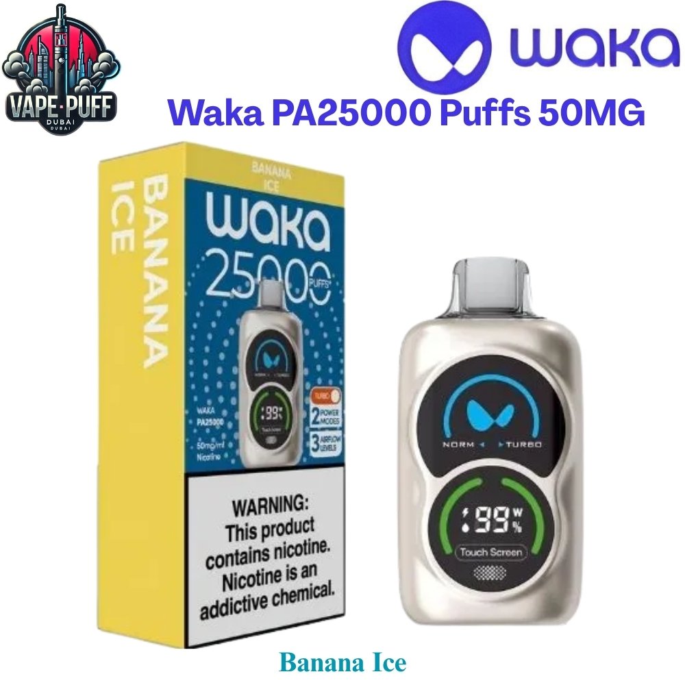 Waka PA25000 Puffs 50MG Banana Ice Disposable Vape in Dubai UAE