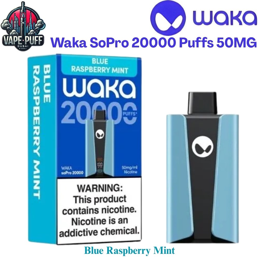 Waka SoPro 20000 Puffs 50MG Blue Raspberry Mint Disposable Vape in Dubai UAE Waka SoPro 20000 Puffs 50MG Blue Raspberry Mint Disposable Vape in Dubai UAE