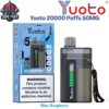 Yuoto 20000 Puffs 50MG Blue Raspberry Disposable Vape in Dubai UAE