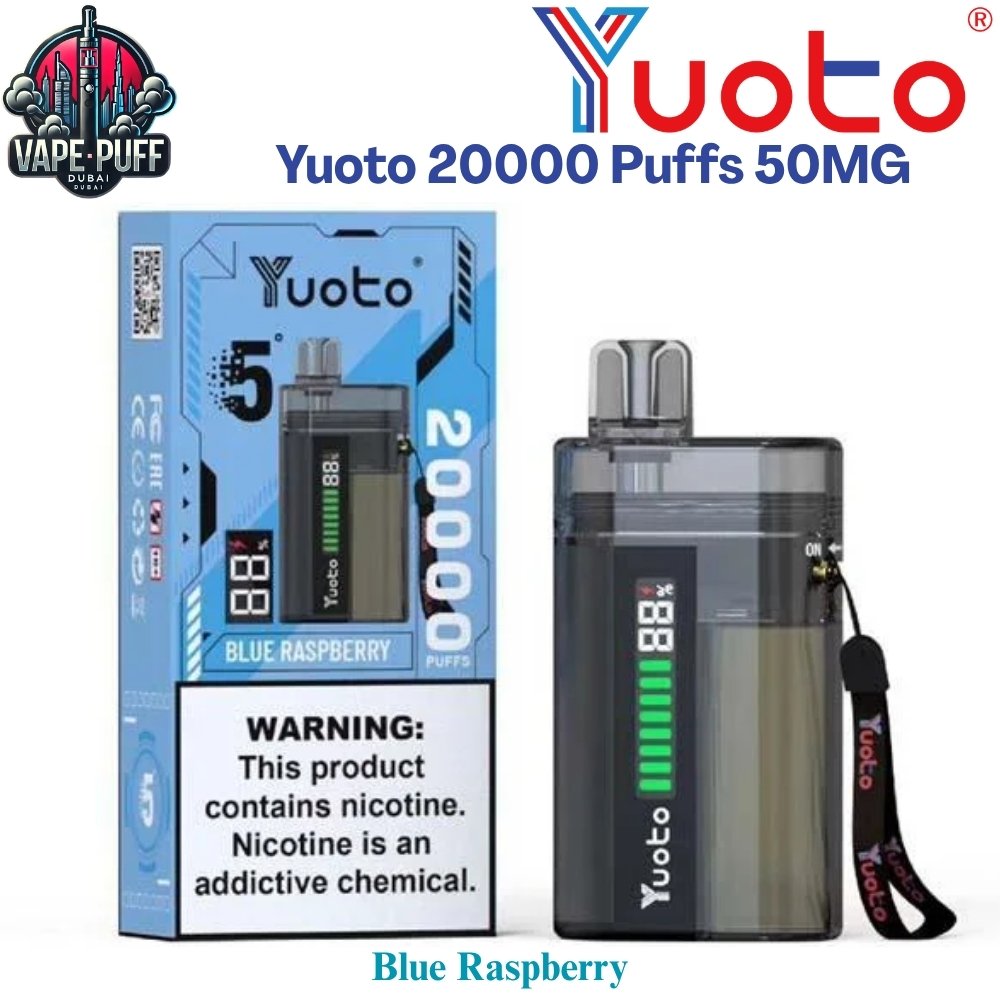 Yuoto 20000 Puffs 50MG Blue Raspberry Disposable Vape in Dubai UAE